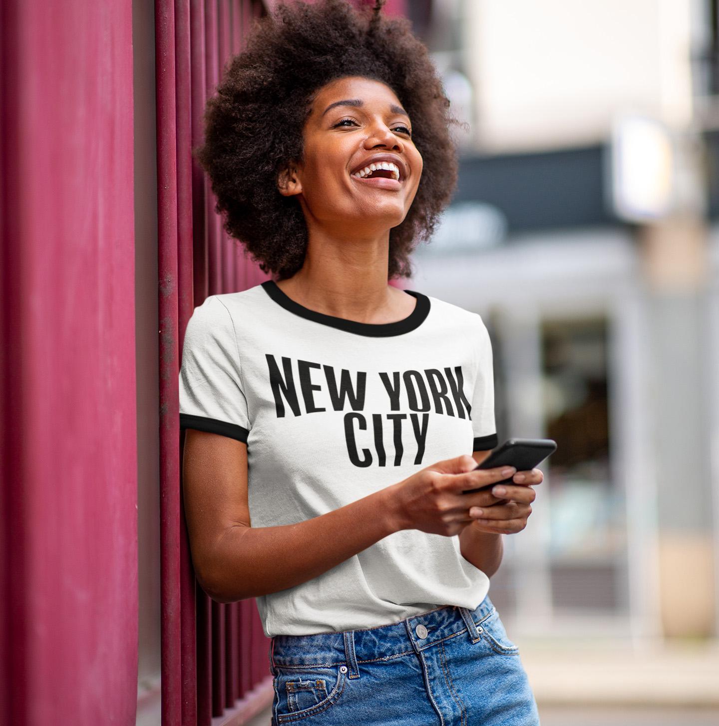 ジョン・レノン NYC リンガー Tシャツ：レトロなビートルズファン 
