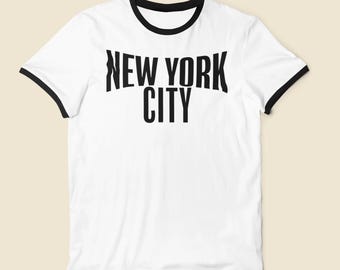John Lennon NYC Ringer T-Shirt: Retro Beatles Fan Bekleidung