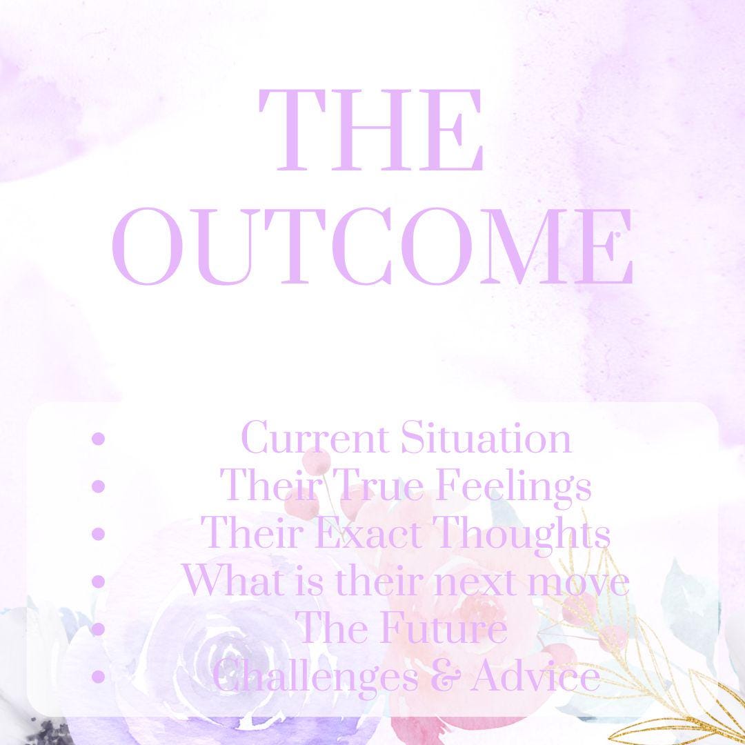Detailed Tarot Outcome Future What happen next Where is this going Reconcile Reconnect No Contact Ghost Third Party Love Triangle Affair