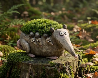 Maceta de zarigüeya Blobhouse Hattie, Mamá zarigüeya Maceta suculenta - Regalo para amantes de las zarigüeyas