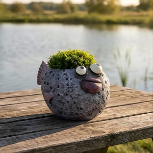 Polyresin Fish Planter | Whimsical Koi Succulent Pot | Pond Decor