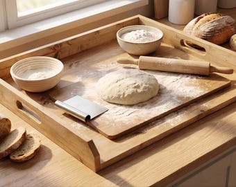 Handmade Wooden Pastry Board: Italian Pasta Dough Board