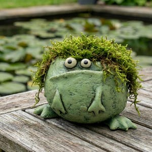 Frog Blobhouse Planter, Polyresin Succulent Pot, Whimsical Garden Decor