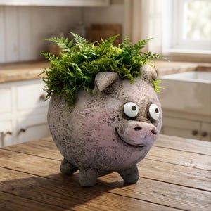 Vaso Blobhouse | Suporte para planta aérea em forma de porco extravagante