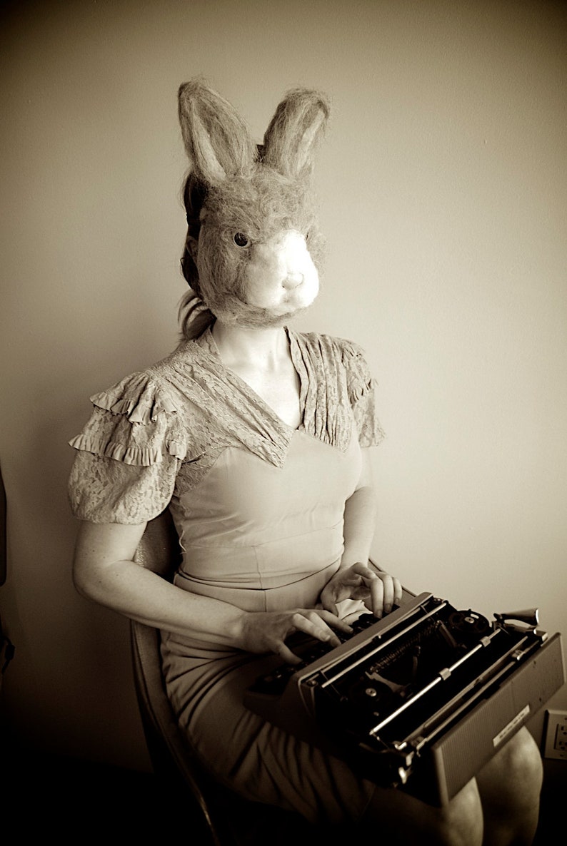Furry Bunny Mask Etsy