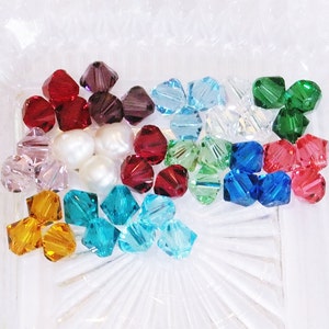 Swarovski Crystal or Genuine Pearl Birthstone Add-Ons for Jewelry Anklets, Bracelets, Necklaces on Sterling Silver or 14K Gold Fill