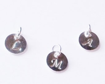 Add On Initial Charm • Monogram Letter Tag • Hand Stamped • Sterling Silver • Personalized Jewelry