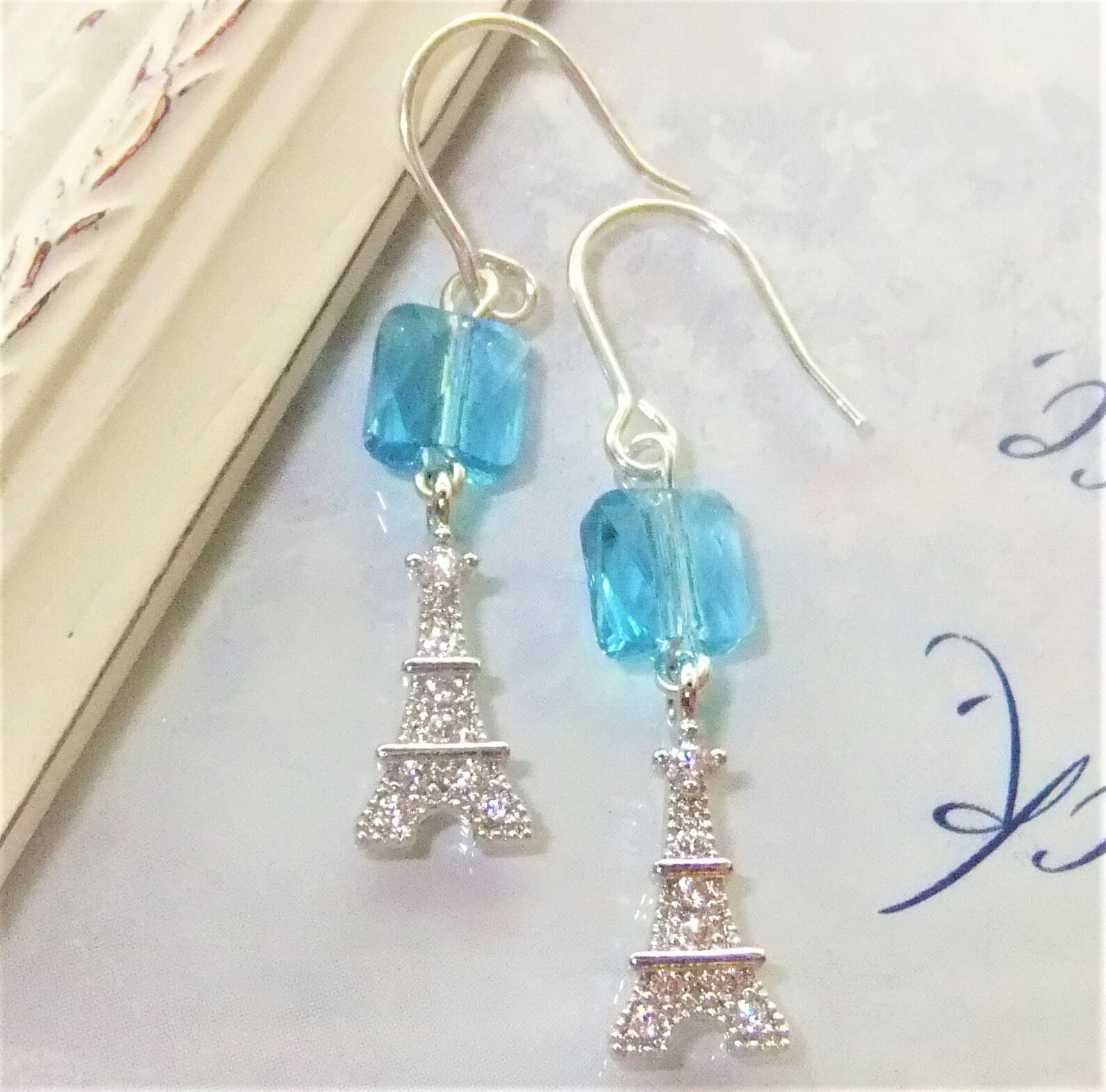 Eiffel Tower Earrings Eiffel Tower Jewelry Romantic Etsy