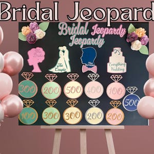Elegant Bridal Jeopardy Game: Customizable Wedding Shower Trivia