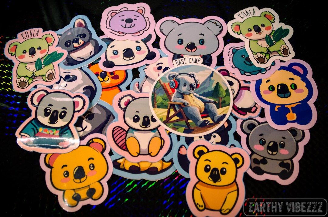 Cute Bear Assorted Stickers Pack | Kawaii Vinyl Stickers Set of 5 10 or ...