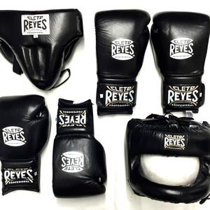 Leather Boxing Sparring Set - Gloves Headgear Guard - Christmas Gift