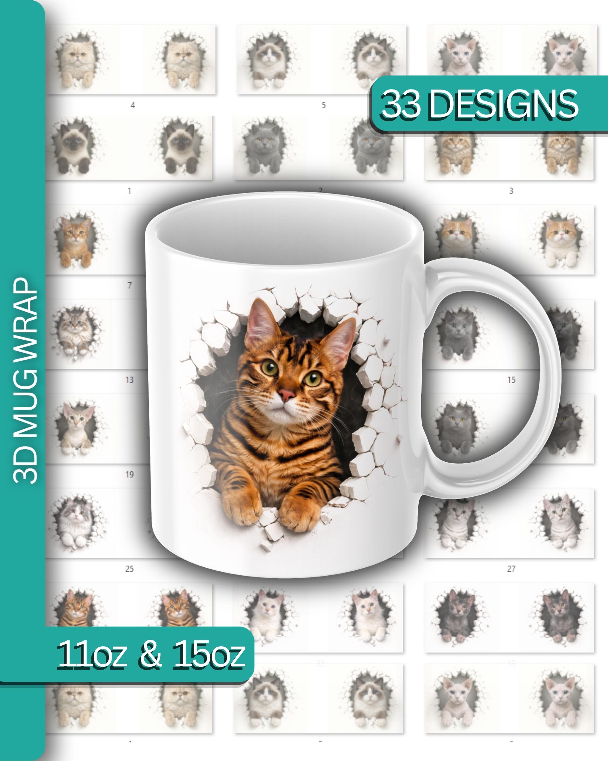 3d animal mug