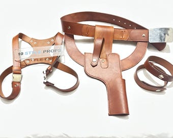 Mara Jade Inspired Leather Belt, Holster & Armbands