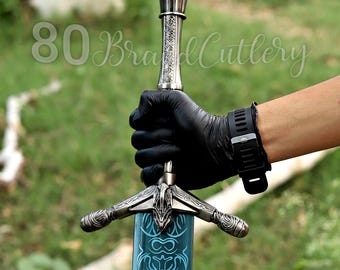 40" Dark Moon Sword Replica – Full Metal Moonlight Greatsword Cosplay Prop, Handmade Fantasy Sword