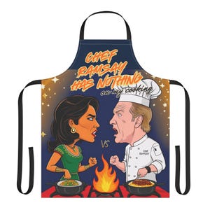 Chef Showdown Apron - Fun Cooking Gift, Culinary Humor, Chef Ramsay Design, Kitchen Decor, Cooking Enthusiasts, BBQ Parties