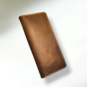 Carteira de couro Slim Burn – Premium Full Grain, com proteção RFID, para 6 cartões