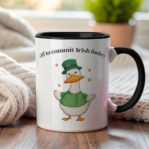 Irländsk dårskap - kaffemugg | St Patricks Day Cottagecore konstig fyrklöver fånig gås på lös födelsedag Saint Paddys