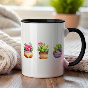 Cozy Cute Plants Mug, houseplant gift sarcastic mug Funny coffee mug indoor plant lover Cute Kawaii Cup plant mom dad In my plant lady era