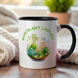 In My Plant Lady Era Mug, deadpan humor mug I love gardening succulent lover gift Funny Plant Gift quirky mug design indoor plant lover