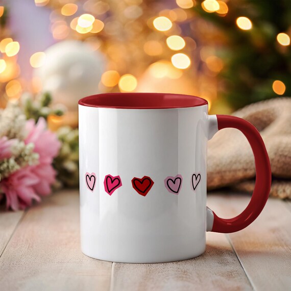 Mini-Herzen-Tasse | Ästhetischer Kaffeebecher Selbstfürsorge Becher Geschenk für ihn Minimalistischer Herzbecher Geschenk für sie Romantische Tasse Neutrale ästhetische Tasse
