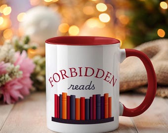 Forbidden Reads Mug Verboden boekenclub Ik heb verboden boeken gelezen Meer boeken lezen Verboden boeken Verboden boeken Ik ben met de verboden Nog één hoofdstuk