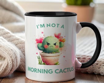 Adorable Grumpy Cactus Mug introvert coffee mug Funny coffee mug succulent lover gift sarcastic mug quirky mug design cute cactus gift