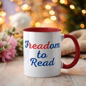 Freiheit zu lesen Becher Forbidden liest Lesen Sie verbotene Bücher Buch verbietet Tabu liest Lesen Sie mehr Bücher Verbotene Bücher Ich lese verbotene Bücher