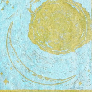 Sun and Moon - Original Linocut