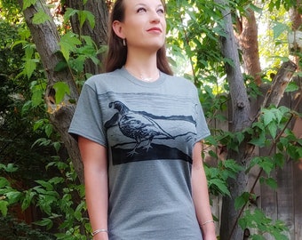 Quail T-Shirt in Sage Unisex Adult Sizes