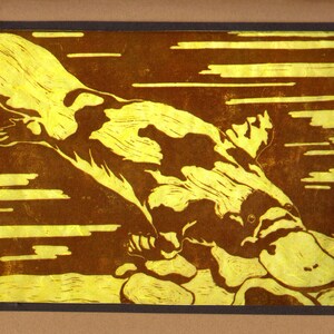 5 Handmade Platypus Cards (Brown)