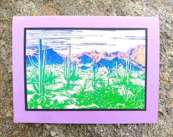 5 handgemachte Sonora-Wüstenkarten (mehrere Farben erhältlich)