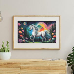 Unicorn Cross Stitch Pattern | Mythical and Fantasy | 200 x 115 | PDF Download