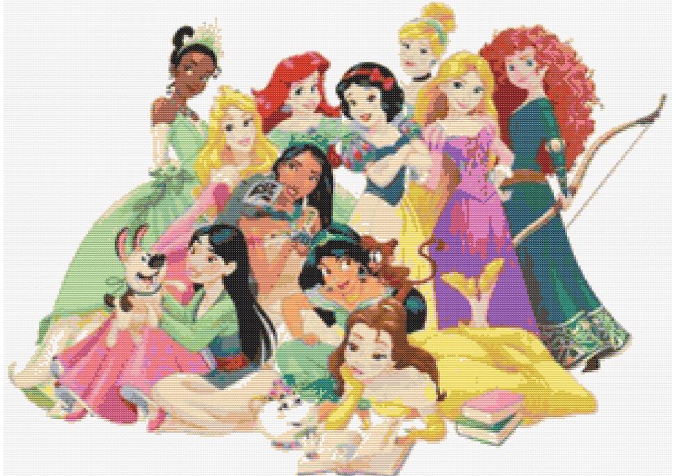 Disney Princess Cross Stitch Pattern | 300x226 | PDF Download - Etsy