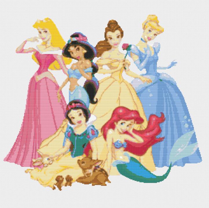 Disney Princess Cross Stitch Pattern | 300x300 | PDF Download - Etsy