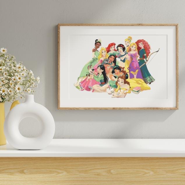 Disney Princess Cross Stitch Pattern | 300x226 | PDF Download - Etsy