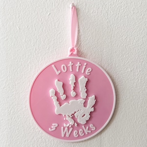 Lembrança personalizada com impressão de mão para os pais Presente personalizado com impressão de mão para os avós Exibição de memória exclusiva para o dia das mães e dos pais