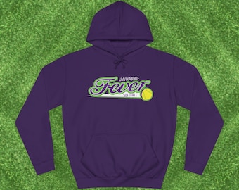 Unisex College Hoodie - Vibrant Fever Design, Perfect Gift for Athletes, Sports Fans, College Students, Game Day Apparel,