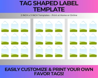 Favor Tag Template | Editable Canva Tags | Gift Tags Printable | DIY Tag Template | Instant Download
