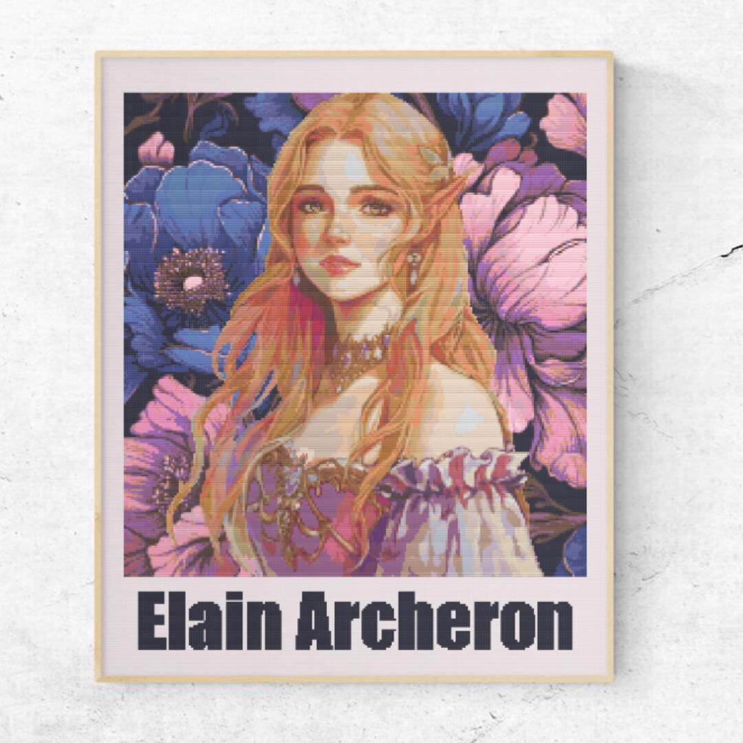 Elain Archeron Cross Stitch Pattern: ACOTAR Inspired (PDF Pattern) - Etsy