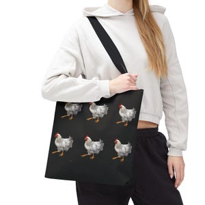Umhängetasche mit Hühnermotiv, Tierliebhaber, Geschenk für Frauen, Geschenk für jeden Anlass, Einkaufstasche, Nutztier