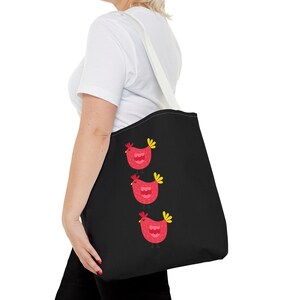 Umhängetasche mit Hühnermotiv, Tierliebhaber, Geschenk für Frauen, Geschenk für jeden Anlass, Einkaufstasche, Nutztier