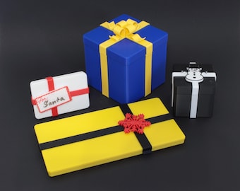 Bundle of Christmas gift boxes - Digital stl data for your 3D printer.