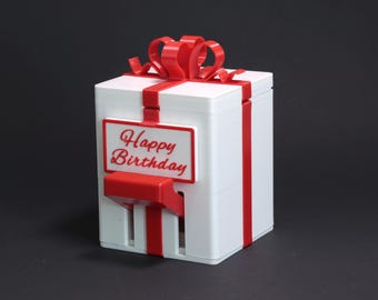 Birthday money gift box - Digital stl data for 3D printers