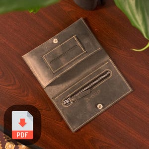 Leder Kordelzug Beutel Muster — Digitale PDF Vorlage für Tabakbeutel, Geldbörse, Würfeltasche, DIY Leathercraft Projekt