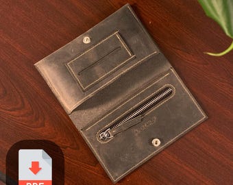 Leather Drawstring Pouch Pattern PDF | DIY Dice Bag and Coin Purse Template | Tobacco Pouch Sewing Pattern for Leathercraft