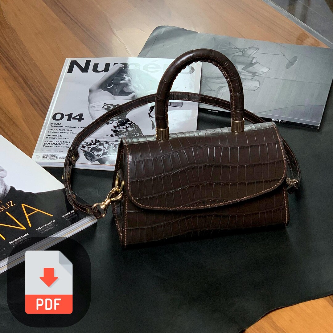Mini Top Handle Bag Sewing Pattern - PDF Leather Handbag Template - DIY ...