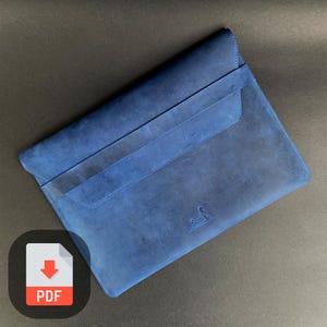 Leather MacBook Air 13 Sleeve Pattern — Digital PDF Template for Leathercraft, Laptop Case Pattern, DIY Leather Project
