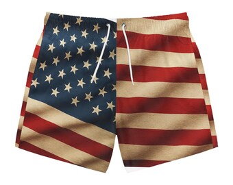 Fourth of July, July 4th Swim Trunks (AOP)