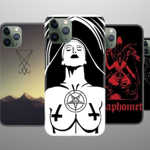 Satanism Phone Case, Devil iphone Case, Demon Phone Cover, Satanic iPhone 16 Plus, 15, 14, 13, 7, Lucifer Samsung Case , A55, A75, S25, S23