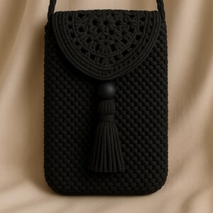 Crochet Pattern – Boho  Mandala Flap Phone Bag
